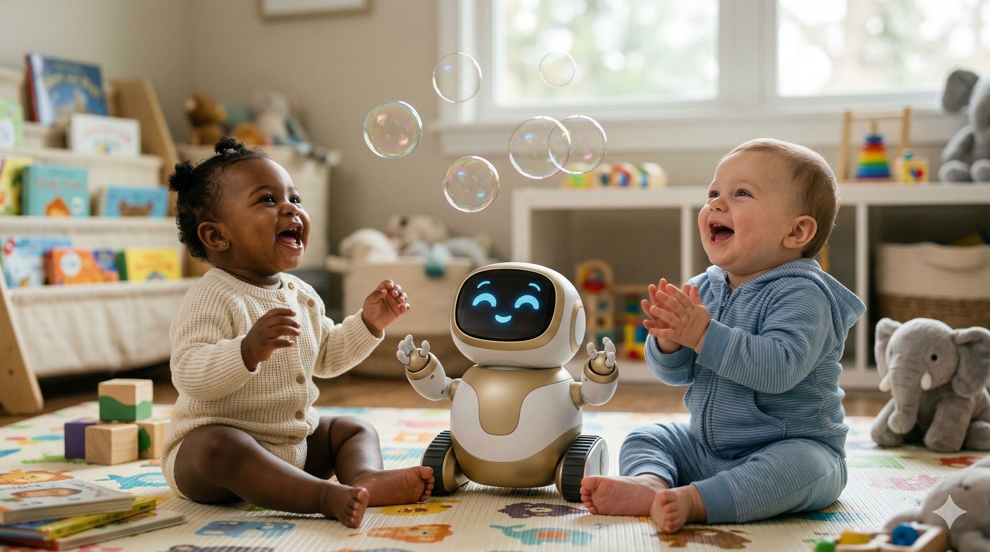 Three superlearners curious and joyful about the world. AI Image by Google Gemini