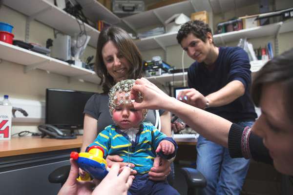 Baby leo visits Birkbeck Babylab. photos by Oli Scarff/Getty Images